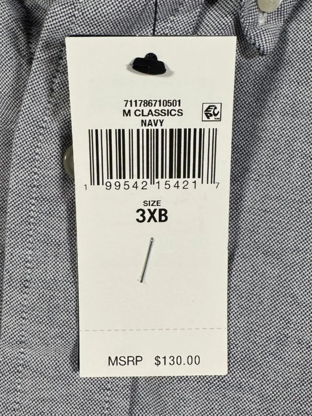Polo Ralph Lauren Shirt Mens 3XB 3XL Big Blue Oxford Short Sleeve Navy $130